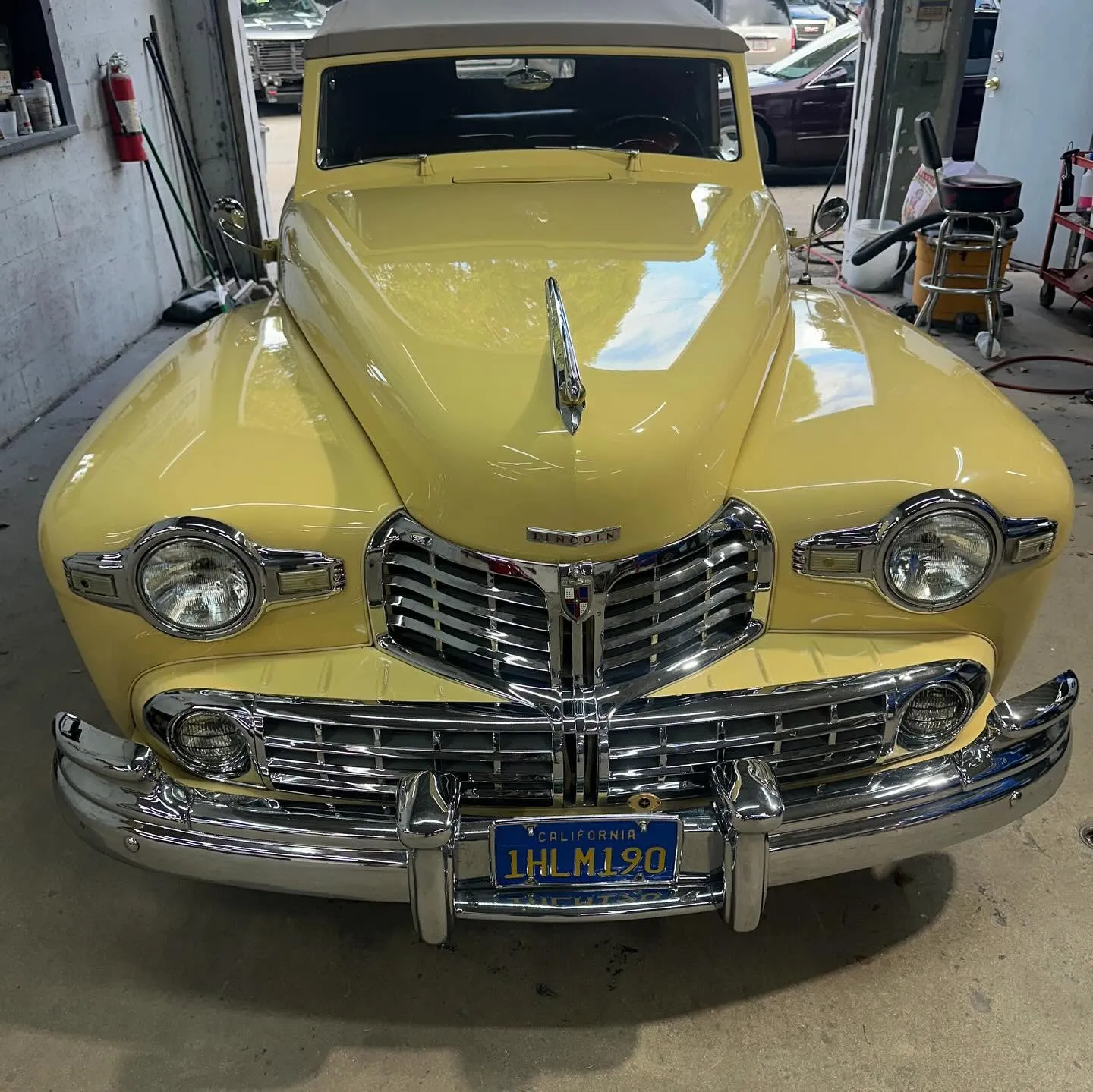 Restored classic Lincoln repaint at the Marlin Motors body shop in Cutler Bay, FL